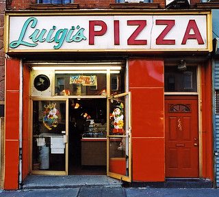 Luigi's Pizza in Park Slope, Brooklyn | Luigi's Pizza in Par… | Flickr Pizza Store, Ny Pizza, Park Slope Brooklyn, Pizza Branding, Shop Facade, Pizza Shop, New York Pizza, School Store, Pizza Design