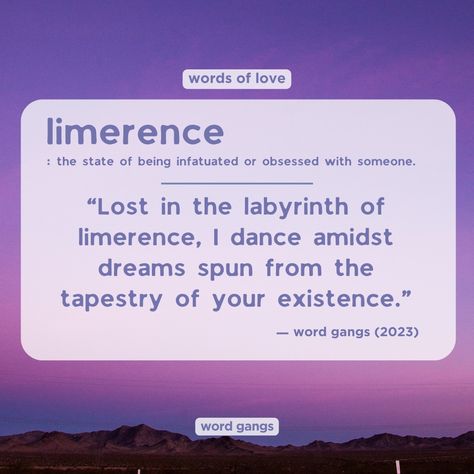 Lost in Limerence's Labyrinth: Dancing Dreams #wordgangs #wordgangscom #animalgangs #love #WordsOfLove #peace #WeirdWords #WordsOfWisdom #WeirdWordOfTheDay #WeirdWordTuesday #dictionary #humor #lol #funny #lovequotes #heartfeltwordsofloveandaffection #emotions #inspiration #romanticquotes #lovelanguage #limerance Limerance Love, Limerance Quote, Limerance Meaning, Limerance Aesthetic, Quotes About Love Languages, Words Of Affirmation Love Language Aesthetic, Food Love Language Quote, My Love Language Is Words Of Affirmation, My Love Language Is Meme