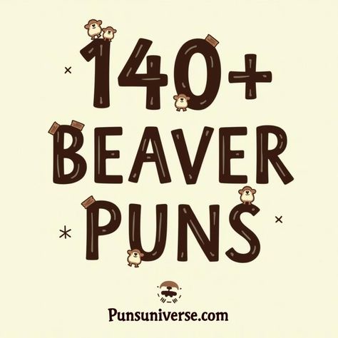 Dive into a dam good time with our collection of "140+ Beaver Puns: Laugh Until You Gnaw More!" 🦫 These beaver-ly funny quips are sure to make waves and keep your spirits floating! Don't get board - check them out and let the chuckles flow! 🌊✨ #puns #funny #laughter #humor #wordplay #beaverpun #jokes #comedy #quips Easter Puns, Puns Funny, Make Waves, Jokes For Kids, One Liner, Good Time, All Pins, Puns, Funny Jokes