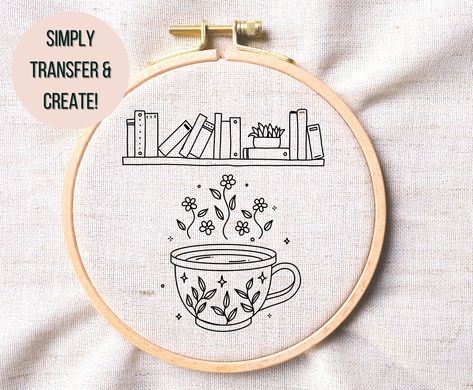 Hand Embroidery Templates Free Printable, Embroidery Templates Free Printable, Dit Gifts, Books Embroidery, Embroidery Journal, Book Embroidery, Mending Clothes, Forever Products, Embroidery Template