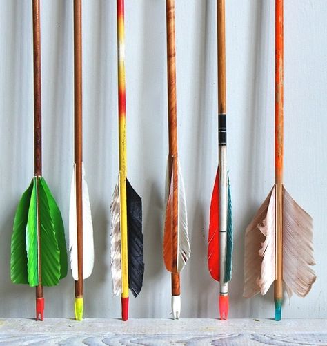 Arrows Arrow Image, Wooden Arrow, A Well Traveled Woman, Arrow Feather, Wooden Arrows, Color Me Mine, Coloured Feathers, Topo Designs, Camping Crafts