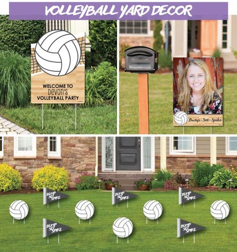 Volleyball Party Ideas, Volleyball Party Decorations, Sports Party Theme, Volleyball Birthday, Sports Party Ideas, Spike Volleyball, Party Ideas Activities, Volleyball Party, Bump Set Spike