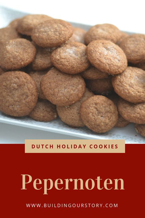 Pepernoten Cookies ---Dutch Christmas Cookies---from buildingourstory.com Spicy Cookies, Dutch Christmas, Spice Cookie Recipes, Dutch Cookies, Easy Holiday Cookies, Chocolate Chip Shortbread Cookies, Quick Cookies, Salted Caramel Mocha, Dutch Food