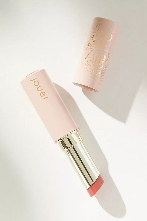 Jouer Essential Lip Enhancer Shine Balm | Anthropologie Pink Amaryllis, Jouer Cosmetics, Lip Enhancement, Soft Lips, Warm Brown, Baby Soft, Pink Rose, Soft Pink, The Balm