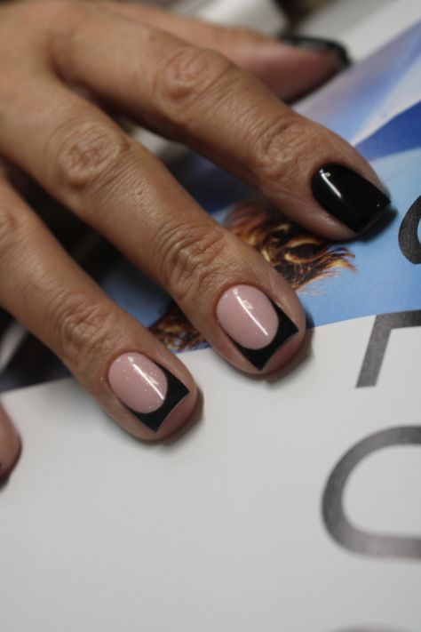 Black French, Nails Inspiration, Gel Nails, Nails, Black