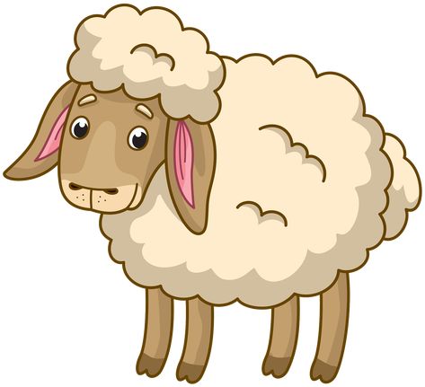 Cartoon Farm Animals, Lips Cartoon, Cartoon Character Clipart, Sheep Clipart, Animal Cartoons, Elf Clipart, Sheep Face, Sheep Vector, Sheep Cartoon