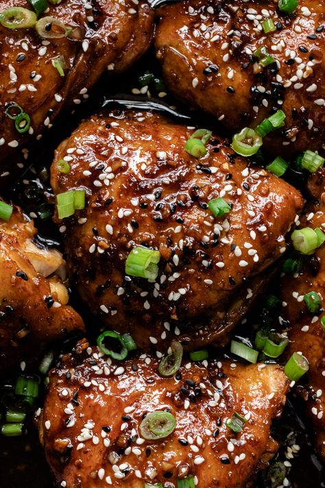 Garlic Ginger Soy Braised Chicken | The Maker Makes Soy Ginger Chicken, Soy Garlic Chicken Thighs, Soy Braised Chicken, Ginger Garlic Chicken Marinade, Garlic Soy Chicken, Ginger Garlic Chicken, Ginger Soy Marinade, Garlic Chicken Marinade, Garlic Ginger Chicken