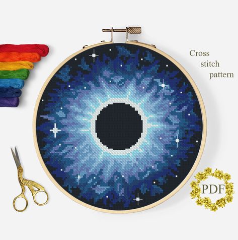 Night Sky Embroidery, Sky Embroidery, Galaxy Cross, Stars Night Sky, Butterfly Cross Stitch Pattern, Monogram Cross Stitch, Watercolor Cross, Xstitch Patterns, Wedding Cross Stitch