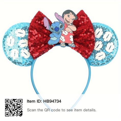 Cosplay Hair Accessories, Stitch Head, Stitch Ears, Disney Ears Headband, Mickey Mouse Ears Headband, Disney Minnie Mouse Ears, Minnie Ears Headband, Bow Hairband, Lilo Y Stitch