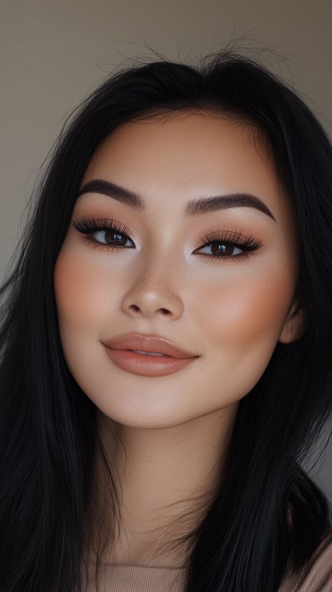 Photo Shoot Makeup Ideas Natural, Dewy Wedding Makeup Glow, Less Is More Makeup, Light Nude Makeup, Soft Nude Makeup, Glowing Makeup Look, Natural Dewy Makeup, Skincare Favorites, Asian Makeup Looks