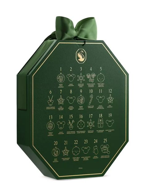 Swarovski Launches Disney 100th Anniversary Advent Calendar - Decor - Disney Advent Calendar, Disney 100th Anniversary, Jar Display, Holiday Symbols, Mickey Balloons, Calendar 2023, Cotton Gloves, Box Packaging Design, Festive Tables