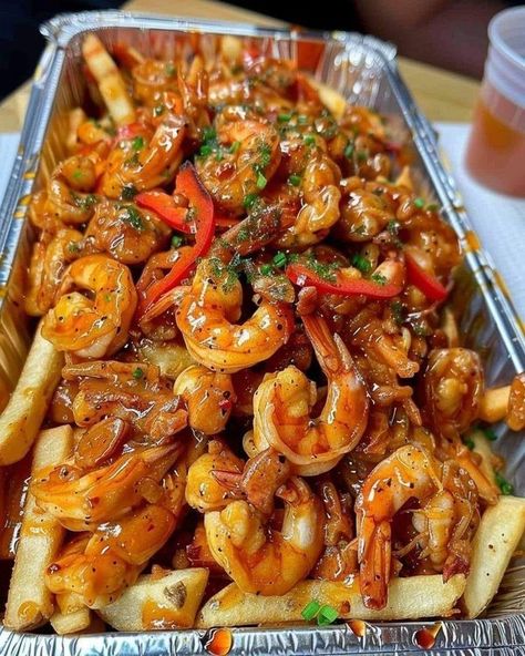 Crawfish Fries, Drunken Shrimp Recipe, Drunken Shrimp, Cheesy Ranch Potatoes, Air Fryer Recipes Dessert, Sausage Ingredients, Muenster Cheese, Rachael Ray Recipes, Queso Cheese