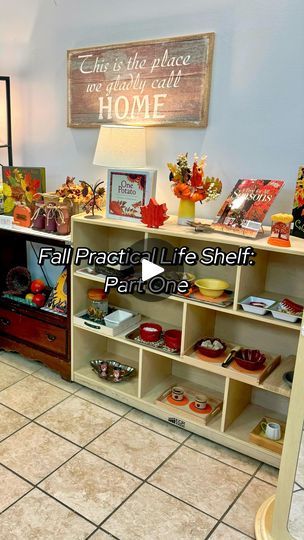 Montessori Art Shelf, Montessori Preschool Classroom, Leaf Stamping, Art Shelf, Montessori Art, Montessori Preschool, Art Shelves, Practical Life, Fall Leaf