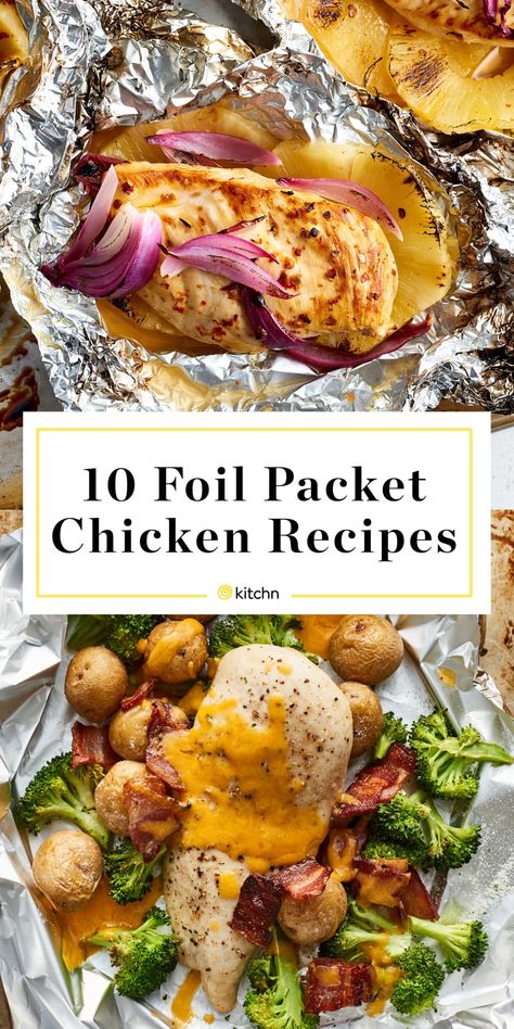 Foil Packet Chicken, Foil Wrapped Chicken, Foil Pack Recipes, Foil Packet Recipes, Chicken Foil Packs, Grilled Foil Packets, Chicken Packets, Tin Foil Dinners, Foil Packet Potatoes