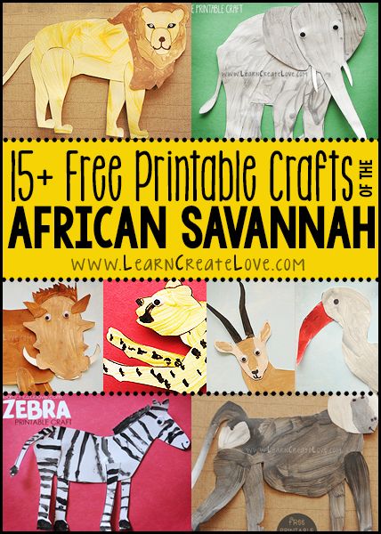 African Savannah Animals Round-Up Grasslands Biome Project, Savannah Biome Project, Safari Animals Printables, Savannah Grasslands, Savannah Habitat, Savannah Animals, Safari Crafts, Africa Craft, African Art Projects