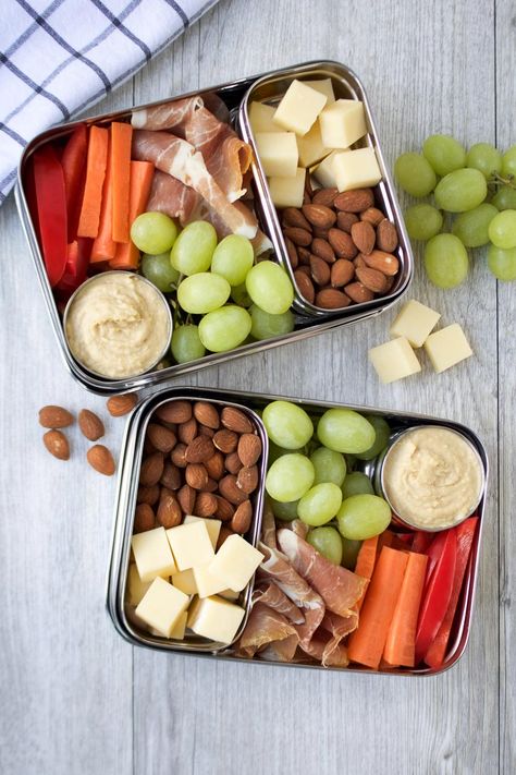 Stephanie Kay | Nutritionist & Speaker Charcuterie Lunch Box Ideas Healthy, Office Lunchbox Ideas, Easy Healthy Office Lunch, Charcuterie Packed Lunch, Meal Prep Charcuterie, Lunch Box Charcuterie, Charcuterie Bento Box Lunch, Charcuterie Lunch Ideas, Charcuterie Bento