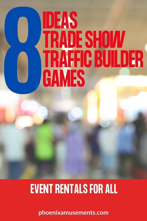 Convention Booth Games, Company Booth Ideas, Health Expo Booth Ideas, Fun Booth Ideas, Trade Show Games Ideas, Interactive Trade Show Booth, Nonprofit Booth Ideas, Expo Ideas Booth, Construction Trade Show Booth Ideas