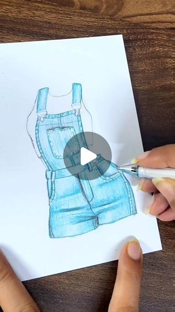 Denim Rendering Illustration, Denim Rendering, Denim Fashion Illustration, Fashion Illustration Design, My Class, April 25, Denim Fashion, Fashion Illustration, Illustration Design