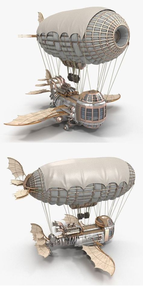 Steampunk Balloon Ship, Steampunk Flying Ship, Fantasy Blimp, Steampunk Blimp, Fantasy Airship, Airship Model, Steampunk Machines, Steampunk Ship, Mike Mignola Art