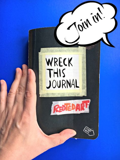 Easy Art Journal Ideas, Journal Ideas For Kids, Wreck This Journal Everywhere, Easy Art Journal, Red Ted Art, Art Journal Prompts, Wreck This Journal, Kids Journal, Expressive Art