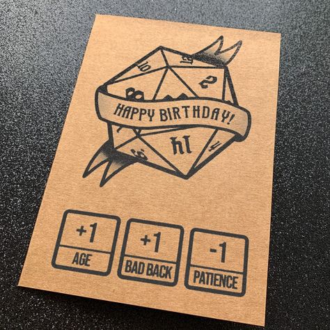 Funny D&D Birthday Card | Dungeons and Dragons Card, DnD Birthday, Funny DnD Present, DnD Card, DnD Love, DnD Gift Dungeons And Dragons Birthday Cards, Funny Birthday Cards Handmade, Dnd Gift Ideas Diy, Nerdy Birthday Card, D&d Birthday Card, Dnd Birthday Cards, D&d Gifts, Aesthetic Birthday Cards Handmade For Best Friend, Dnd Item Cards