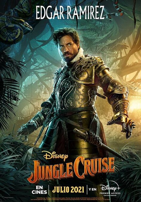 Jungle Cruise Movie, Movie Poster Photoshop, Edgar Ramirez, Hobbit An Unexpected Journey, Action Movie Poster, Wedding Caricature, Jungle Cruise, Movie Posters Design, Disney Live Action