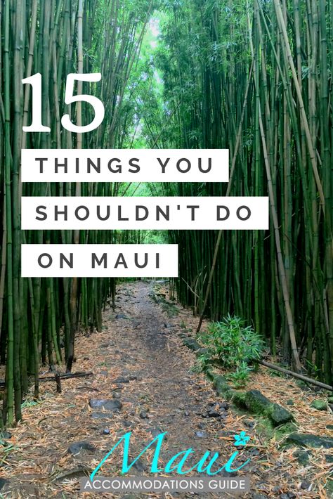 15 Things NOT To Do on Maui - Maui is mostly all about “Do’s,” but as a local resident, I always share some important “Don’ts” with my friends and family members who are visiting. Now I’m sharing those tips with you! #allaboutmaui #mauihawaii #maui #traveltips Haleakala Sunrise, Best Beaches In Maui, Kaanapali Maui, Hawaii Trip Planning, Things To Do In Maui, Maui Activities, Maui Hotels, Hawaii Itinerary, Maui Hawaii Vacation