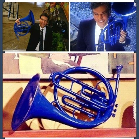 How I Met Your Mother - Blue French Horn Tattoo Idea How I Met Your Mother Tattoo, French Horn Tattoo, Himym Tattoo, Himym Painting, How I Met Your Mother Blue French Horn, Blue French Horn Tattoo, How I Met Your Mother Umbrella, Horn Tattoo, How I Met Your Mother Frases