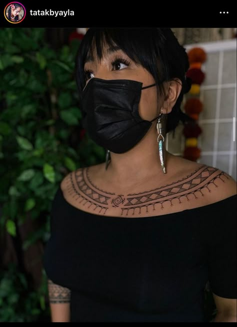 Amazonian Tattoo Woman, Aztec Face Tattoo, Turkish Tattoos For Women, Feminine Aztec Tattoo, Kakau Tattoos, Micronesian Tattoos, Peruvian Tattoo Ideas, Ojibwe Tattoo, Inuit Tattoos