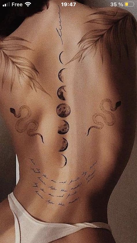 Balance Back Tattoo, Backtattoos Back For Woman, Back Sticker Tattoo Women, Back Sticker Tattoo, Back Tattoo Women Unique, Symetric Tattoo Ideas, Symmetrical Back Tattoo, Symetric Tattoo, Middle Of Back Tattoo