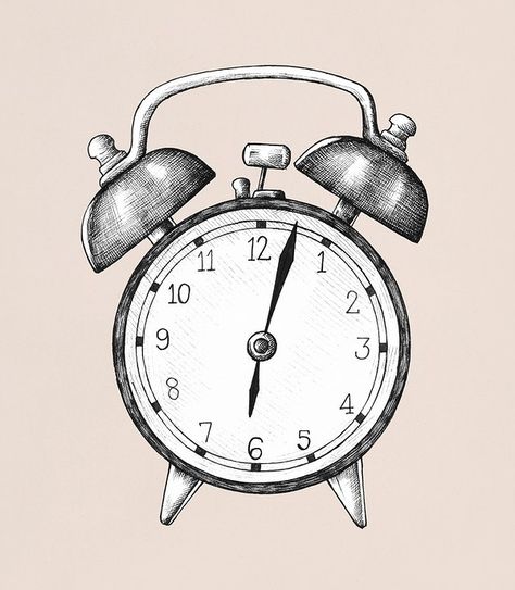 Hand-drawn alarm clock illustration | free image by rawpixel.com Clock Illustration Art, Clock Illustration Design, Clocks Illustration, Alarm Clock Drawing, Alarm Clock Illustration, Interview Illustration, Clock Illustration, Clock Drawing, Clock Drawings