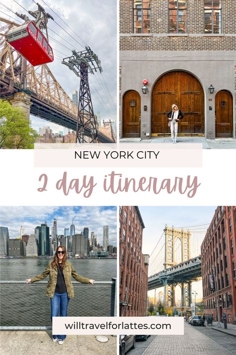 Looking for ideas for what to do on your trip to NYC? My two day New York itinerary is the perfect place to start! Two Days In Nyc, New York City Itinerary, New York Itinerary, Day Trip To Nyc, Nyc Itinerary, 2 Days Trip, Trip To Nyc, Roosevelt Island, Friends (tv Series)