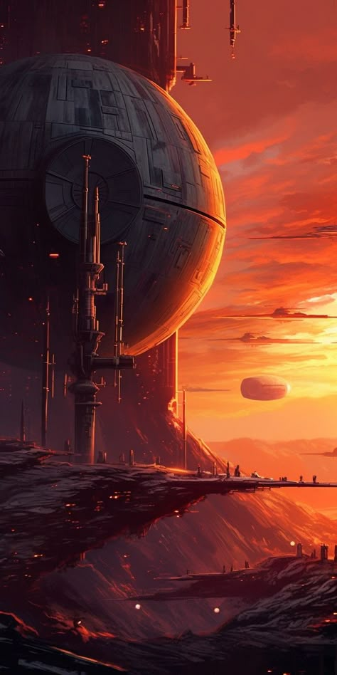 Star wars, Stardestroer, planet, Death Star Coruscant Wallpaper, Star Wars Landscapes, Egypt Concept Art, Sci Fi Wallpaper, Star Wars Planets, Sci Fi Landscape, Science Fiction Artwork, Star Wars Background, Space Ship Concept Art