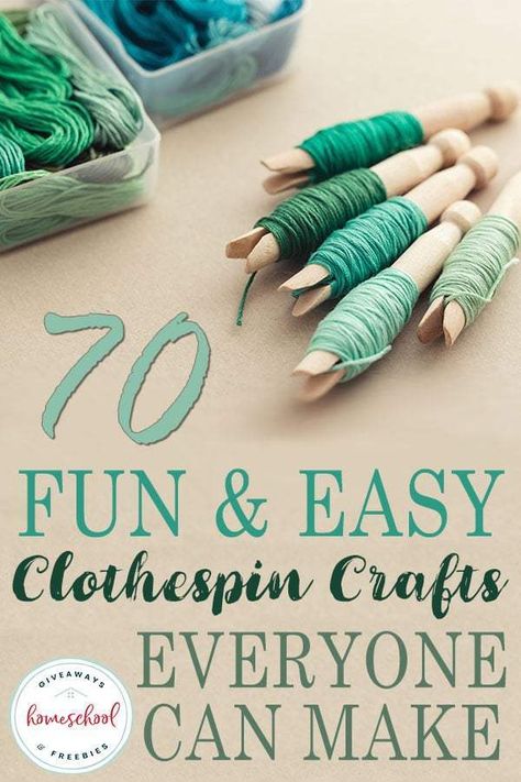 If you're looking for a fun and easy craft to pull out of the bag, you'll love these clothespin crafts. These crafts are not only good for building fine motor skills, but you can create just about anything with them! Use these ideas to get you started. You'll find everything from seasonal and holidays to animals to ideas for older kids and everything in between! #crafts #kidcrafts #clothespincrafts #hsgiveaways Summer Crafts For Toddlers, Clothespin Crafts Christmas, Clothespin Diy Crafts, Clothespins Diy, Wooden Clothespin Crafts, Clothespin Art, Dragon Fly Craft, Clothespin Crafts, Christmas Clothespins