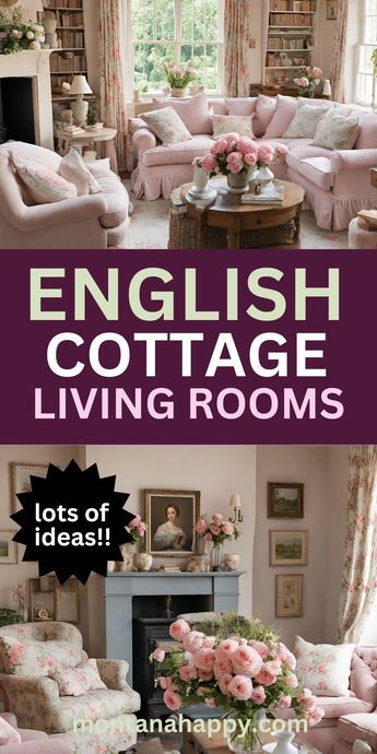 If you're looking for ideas how to transform your living space to reflect the English countryside, you've come to the right place. / Living Room Designs / Living Room Decor Ideas / Living Room Inspiration / Living Room Ideas / Living Room Decor Ideas / English Cottage Decor Ideas / English Cottage Design / English Cottage Style / Home Decor Ideas / Style Interior / House Interior Designs / small living room ideas / living room inspiration / cozy home aesthetic / living room layout / living room English Cottage Interiors Living Rooms, Cozy Home Aesthetic Living Room, Cottage Living Rooms Cozy, English Cottage Style Living Room, English Cottage Living Room Ideas, Cottage Interiors Living Rooms, Cottage Living Room Ideas, English Countryside Decor, English Cottage Living Room