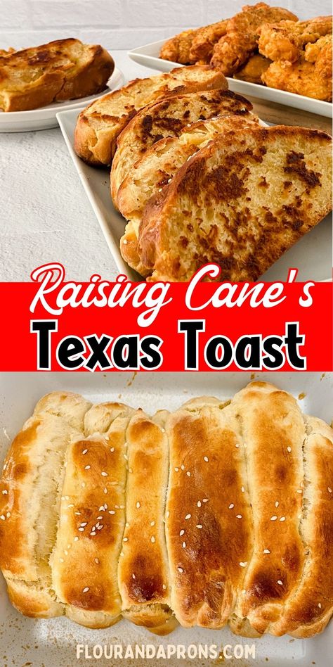 Recreate the delicious taste of Raising Cane's Texas Toast at home with this easy recipe. Perfectly buttery and fluffy, this homemade version captures the essence of the beloved restaurant classic. Using simple ingredients, you can make this toast in no time, and it's perfect as a side for any meal. This recipe will become a favorite in your household! Rasing Canes Bread Recipe, Raising Canes Texas Toast Recipe, Raising Canes Bread Recipe, Canes Bread Recipe, Raising Canes Bread, Canes Bread, Copycat Raising Canes, Homemade Texas Toast, Restaurant Classic