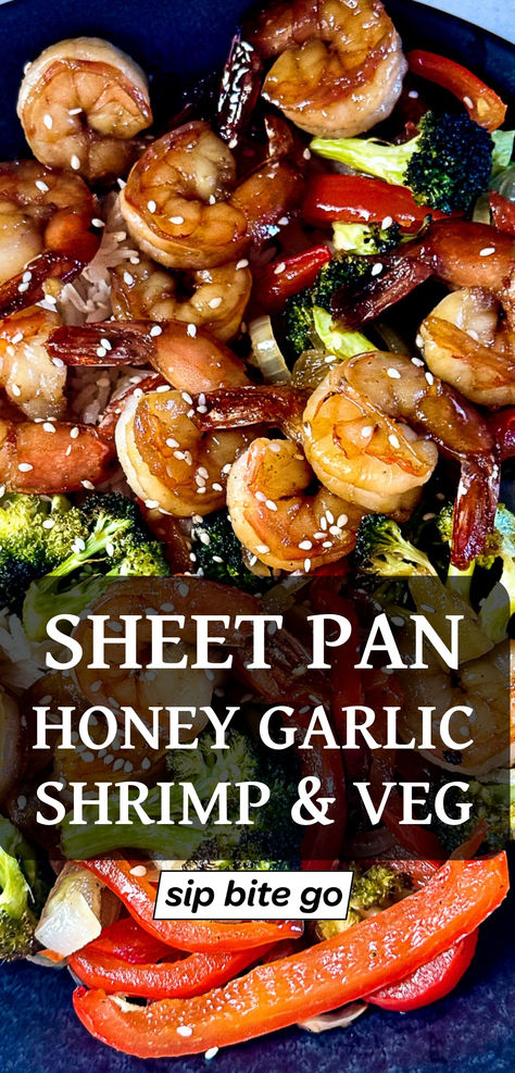 Sheet Pan Honey Garlic Shrimp Veggies Bowl One Sheet Pan Meals Shrimp, Sheet Pan Dinners With Fish, Gluten Free Dairy Free Sheet Pan Dinners, Sheet Pan Chicken And Shrimp, Sheet Pan Seasoning, Shrimp Pan Sheet Dinner, Sheet Pan Fish And Veggies, Shrimp Dinner Healthy, Sheet Pan Dinners Shrimp