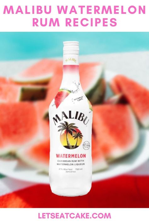 Rum Watermelon, Watermelon Mixed Drinks, Watermelon Alcoholic Drinks, Malibu Mixed Drinks, Malibu Rum Drinks, Malibu Cocktails, Rum Drinks Recipes, Malibu Drinks, Rum Tasting