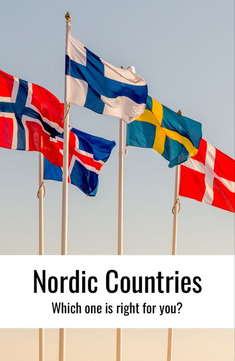 Flags of the Nordic countries Nordic Flags, Norway Culture, Nordic Beauty, Visit Iceland, Cycling Route, Nordic Countries, Colourful Buildings, Gap Year, Ways To Travel