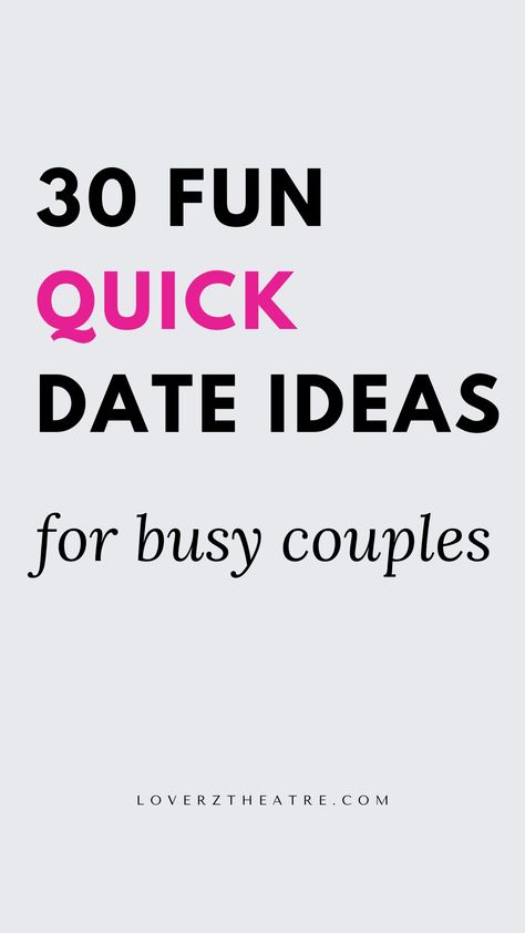 Are you a couple who is looking for simple ways to bond but don't have enough time? These quick date ideas will take only 20 minutes to plan, this is why these quick date night ideas are perfect for busy couples. Check out these 30 quick date ideas to reconnect and have fun with your partner. These small date ideas and mini-date activities will help you connect with each other deeply Date Ideas To Reconnect, Fun Simple Date Ideas, Non Food Date Ideas, Date Night Ideas To Reconnect, Weekday Date Ideas, Preplanned Date Ideas, Simple Dates Ideas, Last Minute Date Night Ideas, Date Night Out Ideas