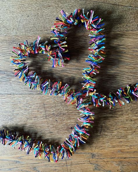 Strinsel - string tinsel - in Pride Flag colours Strinsel Diy, Crochet Tinsel, Christmas Tree Festival, Recycled Art Projects, Christmas Tinsel, Pride Flag Colors, String Crafts, Christmas Decorations Diy Outdoor, Craft Show Ideas