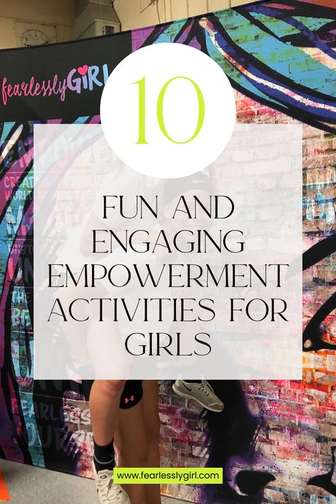 Are you looking for creative and engaging ways to empower the girls in your life? You're in the right place! In today's world, building confidence, leadership, resilience, kindness and self-esteem in young women is more important than ever. We've put together a list of 10 fun and engaging empowerment activities that will inspire, uplift, and encourage girls to embrace their unique selves and unlock their full potential. Perfect for school programs, summer camps, leadership camps and more! Fun Club Activities, Yw Activities 2023, Activities For Women Empowerment, Group Activities For Women, Women Bonding Activities, Empowering Activities For Women, Self Love Group Activities For Women, Young Women Activities Ideas, Mentor Activities