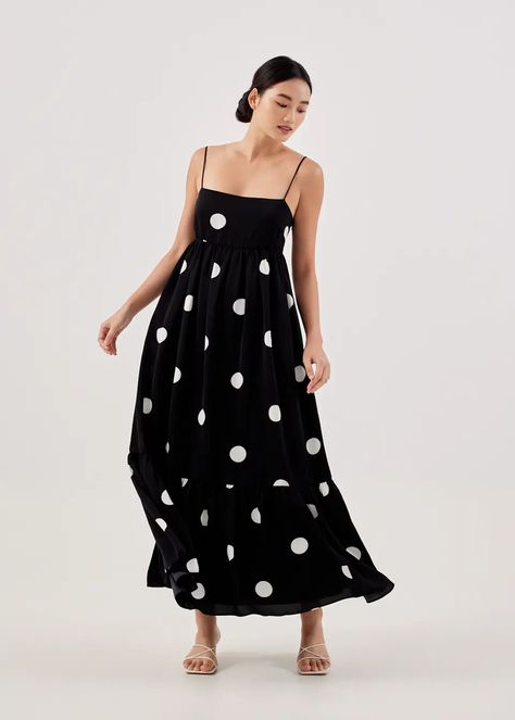 Buy Flyn Polka Dot Babydoll Dress @ Love, Bonito | Shop Women's Fashion Online | Shop New Arrivals Online | Love, Bonito | Women’s Fashion Dating Outfit, Miss Patina, French Dressing, Baby Doll Pattern, Shoulder Ruffle Dress, Knit Shift Dress, Clothes Spring, Baby Doll Dress, Dream Dresses