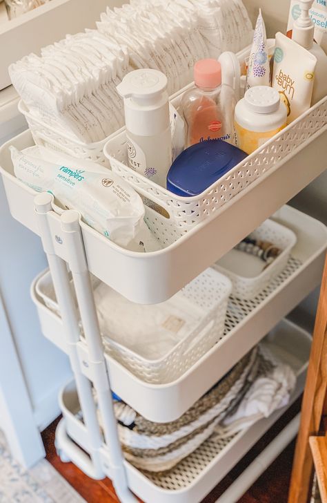 Raskog Cart Nursery, Nursery Trolley Organization, Newborn Trolley Cart, Baby Trolley Organiser, Nappy Station, Nursery Trolley, Nursery Cart Organizer, Newborn Cart Organizer, Changing Station Nursery