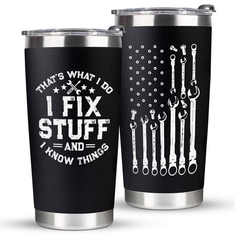 PRICES MAY VARY. FUNNY FATHERS DAY GIFTS FOR DAD/MEN/GRANDPA - Our tumbler for him is suitable for one of the most beautiful time of the year: Father's Day. This cup will keep the happy, memorable, warm and joyful moments with your family and loved one. PERFECT BIRTHDAY GIFTS FOR MEN/DAD/GRANDPA - Give this gift to the man on their birthday, anniversary, retirement or near-retirement, father's day, christmas. This tumbler will help them remember that memorable milestone and remind them that they Cricut Gifts For Men, Mens Tumbler Cup Ideas, Men Birthday Gifts, Mens Birthday, Dads Birthday, Birthday Gifts For Men, Gifts Men, Men Birthday, Funny Fathers Day Gifts