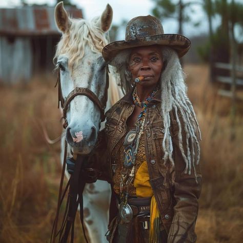 Black Cowgirl🐴 Black Southern Aesthetic, Country Black Women Aesthetic, Black Rodeo Outfit, Black Western Aesthetic, Black Cowgirl Outfits, Black Country Girl, Black Cowgirl Aesthetic, Cowgirl Character Design, Vampire Cowgirl