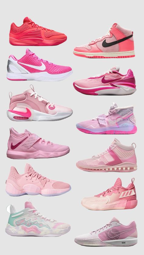 Pink sneakers 💕🌸🎀 #basketball #basketballgirl #basketballfit #basketballaesthetic #sneakers #sneakerinspo #fitinspo #aestheticshoes #shoeinspo #shoeswishlist #shoes #pink #pinkaesthetic #pinkboard Cheap Volleyball Shoes, Bb Shoes, Nike Volleyball Shoes, Pink Basketball Shoes, Volleyball Sneakers, Best Volleyball Shoes, Best Basketball Shoes, Preppy Shoes, Womens Basketball Shoes