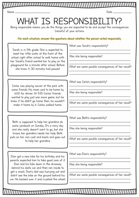 Choices And Consequences Lesson, Independent Living Skills Worksheets, Life Skills Lessons High School, Responsibility Worksheets For Kids, Rights And Responsibilities Grade 2, Teaching Responsibility Activities, Life Skills For Teens Free Printable, Parenting Skills Worksheets, Life Skills Activities For Adults