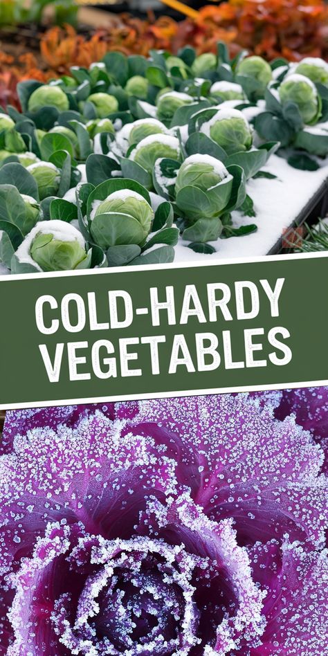 Create a thriving winter garden with these 25 frost-resistant vegetables that can handle the cold! Perfect for gardening enthusiasts looking to keep their harvest going, this guide covers tough veggies that defy frost, so your garden can stay productive all season long. Learn which plants can brave the chill, from robust greens to nutrient-packed roots, and enjoy fresh food throughout the winter. Click now to explore winter gardening essentials and save for your next planting season! Veggies To Grow, Winter Smoothies, Gardening Essentials, Cold Frame Gardening, Cover Crops, Winter Vegetables Gardening, Vegetables To Grow, Winter Crops, Winter Gardening