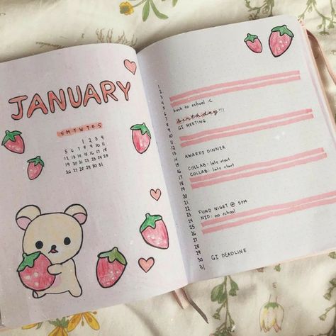 Pastel Journal Ideas, January Title Page, January Title, Ugly Rat, Diary Inspiration, Aesthetic Notes, Bullet Journal Notes, Journal Diy, Bujo Ideas